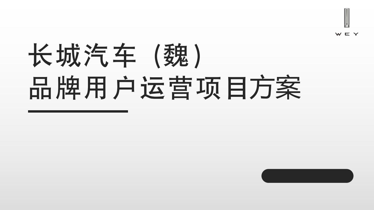 长城汽车（魏）品牌用户运营项目方案